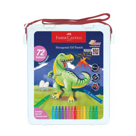 Bút Sáp Dầu Lục Giác, 72 Màu - Dinosaur
